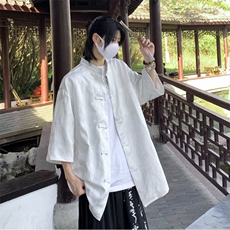 春季2024新款中袖衬衣提花布结衬衫W12812P48，男装衬衫，星座1116-2