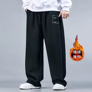 1506-1/XL-AW1271/P44ins胖子专属加绒保暖宽松直筒裤图片