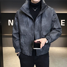 新标90绒男士皮羽绒服冬季2025新款立领外套A313-888-P305，男装羽绒服，电商A313
