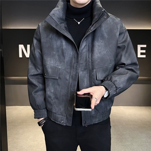 新标90绒男士皮羽绒服冬季2025新款立领外套A313-888-P305