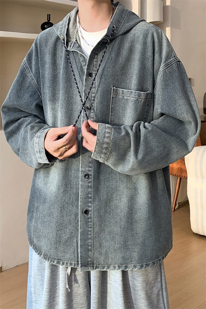 日系潮流复古牛仔外套美式工装休闲宽松百搭上衣HY698TP55,男装工装外套,电商A102B