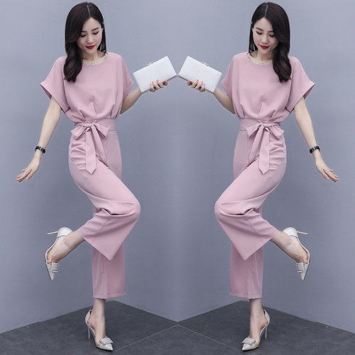 2021年夏季新款韩版减龄时尚气质百搭简约通勒两件套送腰带，女装职业装，韩美纤衣