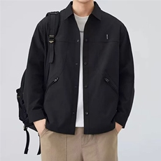 新款开衫翻领纯色夹克外套男，男装夹克，星座1206（原A206）