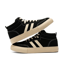 X4600-125复古德训小白鞋男高帮新款帆布鞋男百搭休闲板鞋，男鞋靴子，星座1407-3