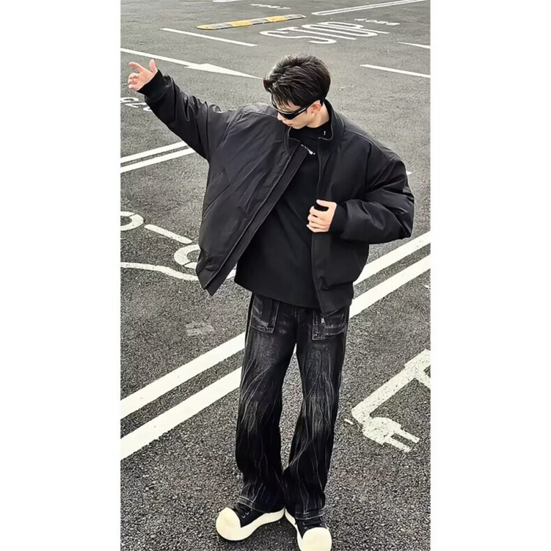 冬季棉服男生加厚保暖运动休闲潮牌帅气外套,男装棉衣,四季星座505