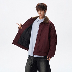 （双翻领）冬季毛领翻领双层设计加厚保暖棉服，男装棉衣，星座216-1