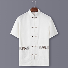 782/P60主推！老年人夏装短袖唐装套装福字民族服装爷爷太极服男，男装套装，星座1216（原钱塘722）