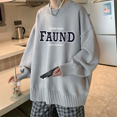 半高领毛衣男士大码针织衫男毛线衣男M18295-P45加绒款-P65，男装针织衫/毛衣，电商A040