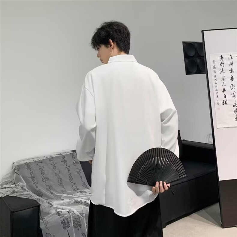 风设计感休闲衬衣男士秋季新中式长袖衬衫QCS01P38,男装衬衫,星座1116-2