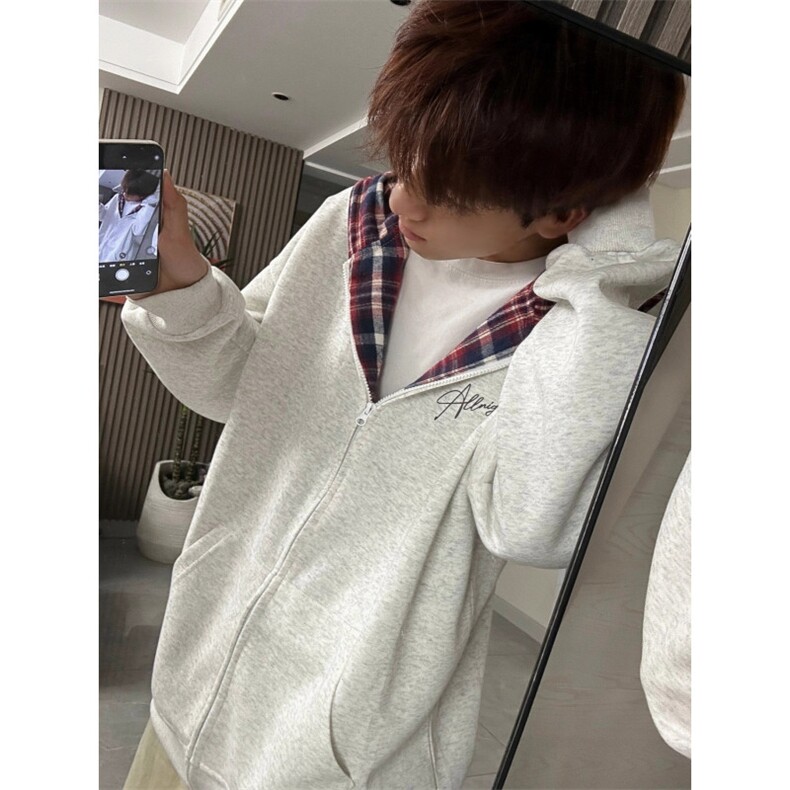 1506A/GZSW20320/P57潮牌美式hiphop连帽开衫卫衣男秋冬宽松外套,女装短外套,星座1506A