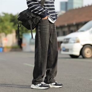 牛仔裤男宽松做旧直筒裤715-6-BK607P50(控68）图片