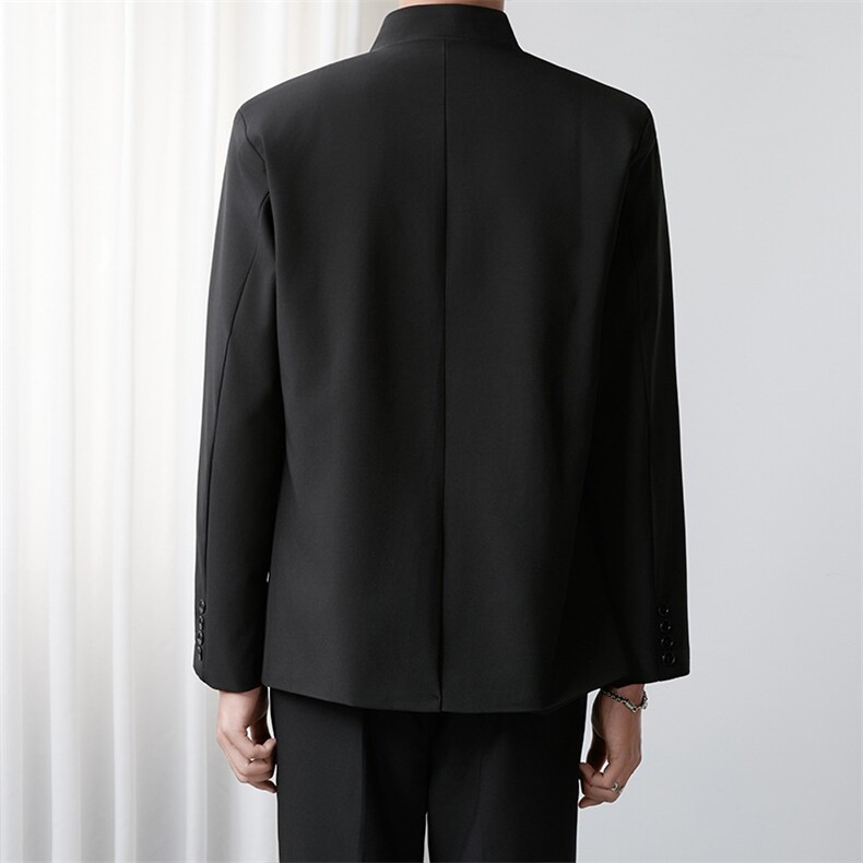 新中式中山装纽扣西服痞帅春秋休闲风西装外套W6901-P58,男装西服套装,星座412-3