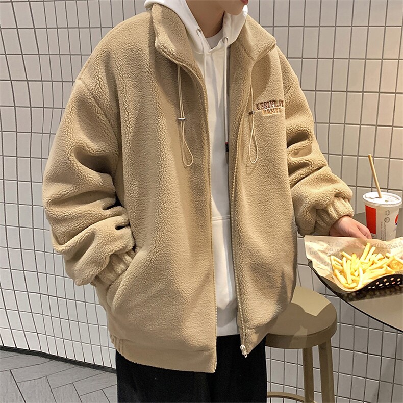 冬季新款港风宽松加绒加厚棉服美拉德潮牌外套男HD1153-TP75控138图片
