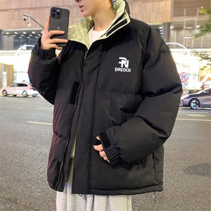 假两件格子棉衣外套棉服66606图片