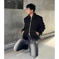 美式ins高街hiphop暗黑重工艺水洗暗黑微喇牛仔裤货号K2401P60，男装牛仔裤，电商A063