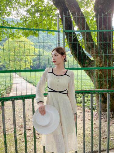 秋款气质款连衣裙，女装连衣裙，甜野