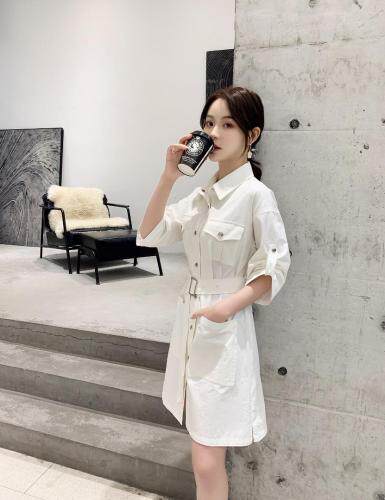 休闲工装裙，女装，水锦红