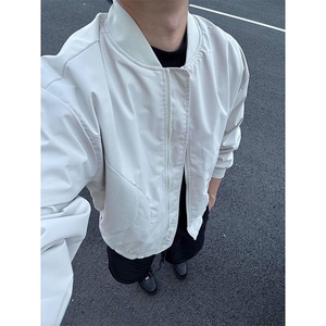 白色ma1飞行员夹克外套美式复古休闲棒球服 JK2402A 特P58图片