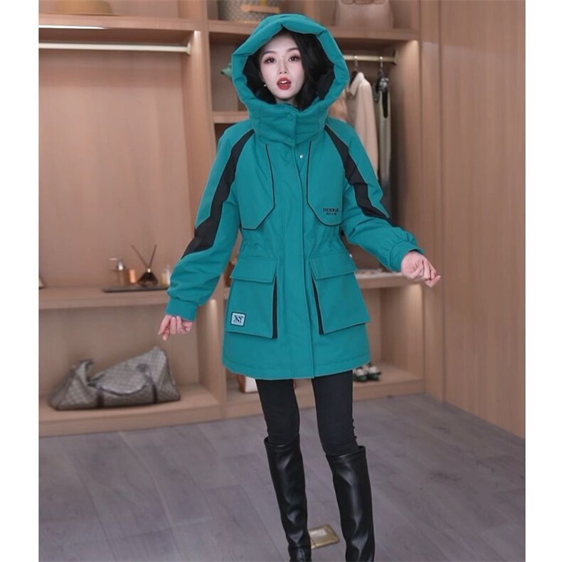 （现货）新款高级感可拆卸连帽外套三防加厚冲锋衣派克服大衣女，女装派克服，韩蔻秀