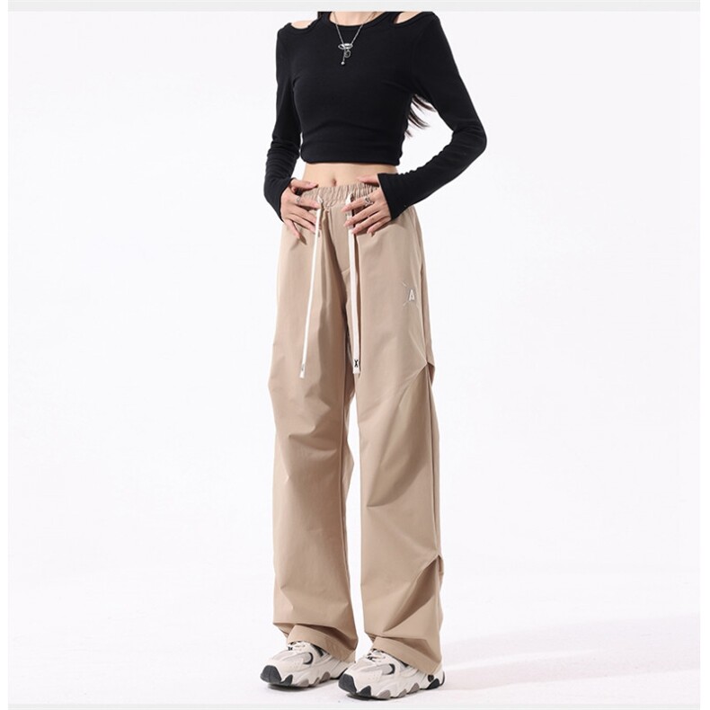 女模秋冬新款情侣潮牌宽松直筒垂感美式时尚休闲裤P40大货足，男装休闲裤，电商B388