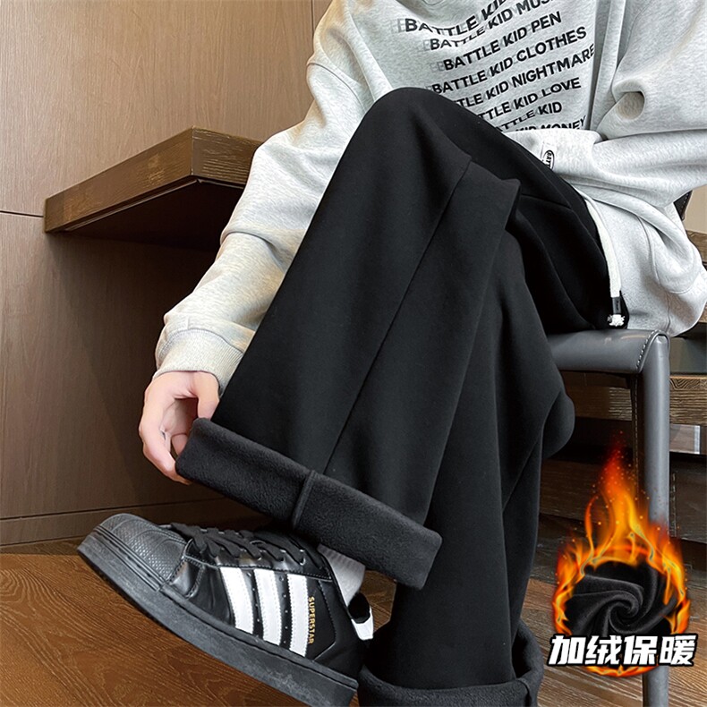 高个子加长裤子男秋冬加绒加厚卫裤百搭休闲运动裤KZ006P45加绒55,男装休闲裤,电商B312