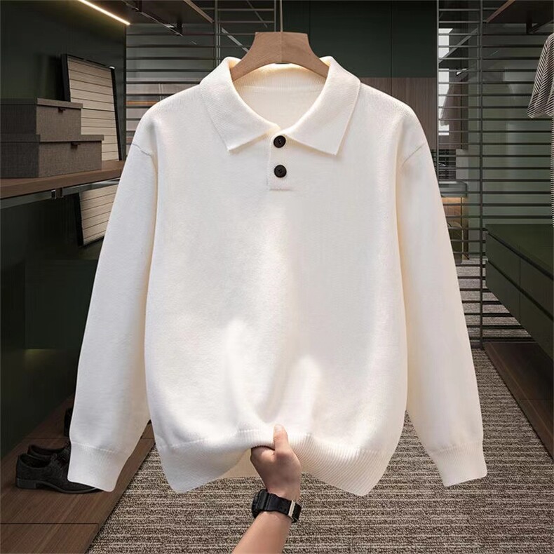 抖音爆高品质现货设计师款POLO领毛衣男翻领针织衫长袖M661P75,男装针织衫/毛衣,星座1602（原101B）