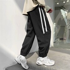 2024夏季新品大码港风宽松百搭垂感透气日系休闲小脚裤K9165P35，男装休闲裤，电商B226