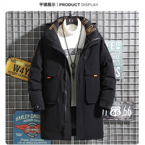 M-5XL外贸2025冬季羽绒服中长款加厚潮牌青少年冬工装外套8068P95图片