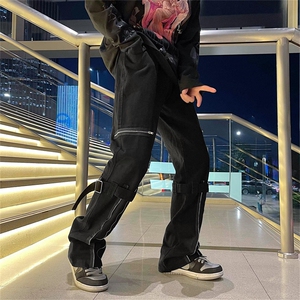 美式高街休闲裤男潮牌潮流痞帅vibe风侧边拉链束脚裤 K3570-P40图片