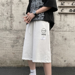 新款潮流男高街纯色休闲短裤裤宽松直筒工装大码五分裤 K537-P22图片