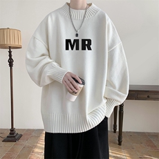 半高领毛衣男士大码针织衫男毛线衣男M18253-P45加绒款-P65，男装针织衫/毛衣，电商A040