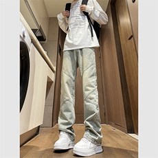 美式高街牛仔裤男女潮牌炸街休闲裤N1623/P44，男装牛仔裤，电商D202