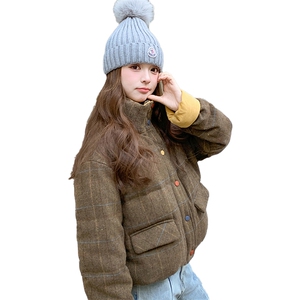 主推现货 2025冬季格子短款老标90%绒羽绒服C022-9113-P260-K378图片