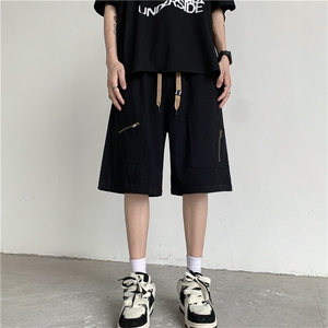 复古日系抽绳工装短裤男夏季潮牌街头宽松百搭五分裤DK02211-P38图片