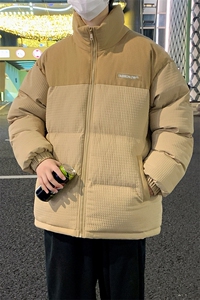 港风冬季新款潮牌棉袄外套玉米格加厚棉衣面包服 A436-0899-P85图片