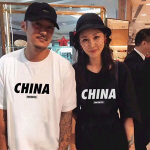 余文乐同款t恤日系大码 短袖T恤男情侣t恤夏钱塘6025-T903 P28图片