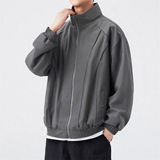 新款硬汉风户外夹克男立领纯色上衣冲锋衣外套A157B-JK7866-P60，男装夹克，电商A157B