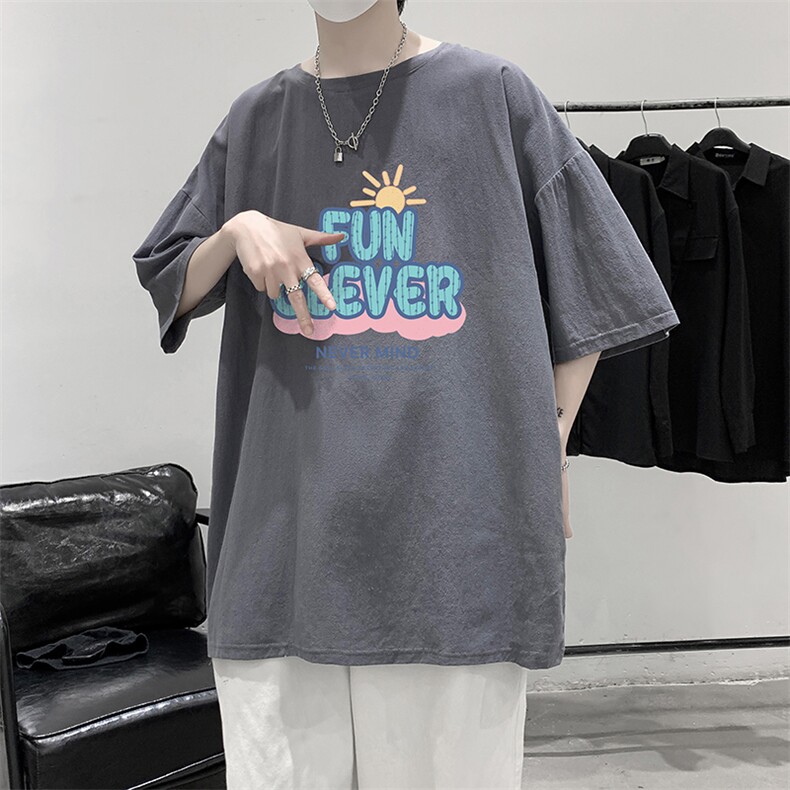 YT26377-P30亚麻短袖t恤男大码五分袖男宽松七分袖大皂风模特,男装T恤,电商A040
