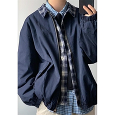 假两件拼接夹克外套男春秋款翻领防风防水男士潮男装JW193，男装夹克，星座1116A（原606A-3）