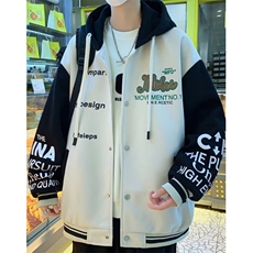 【001】棒球服外套男女春秋季宽松J夹克开衫卫衣A079-JK690-P52，男装夹克，电商A079