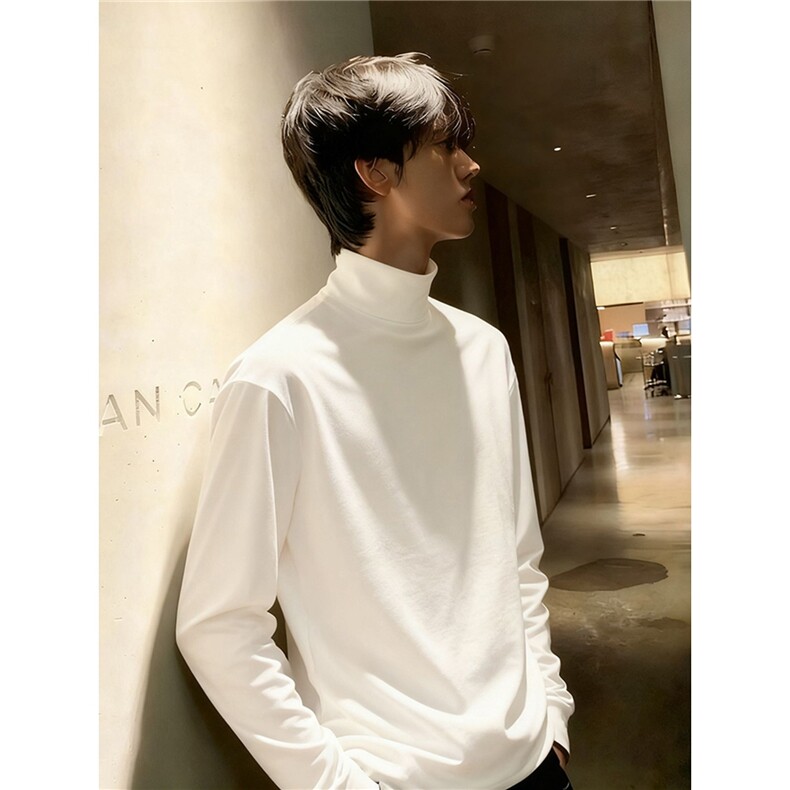半高领打底衫男女秋冬cleanfit长袖t恤内搭卫衣L67933-p26加绒35,男装T恤,星座1008