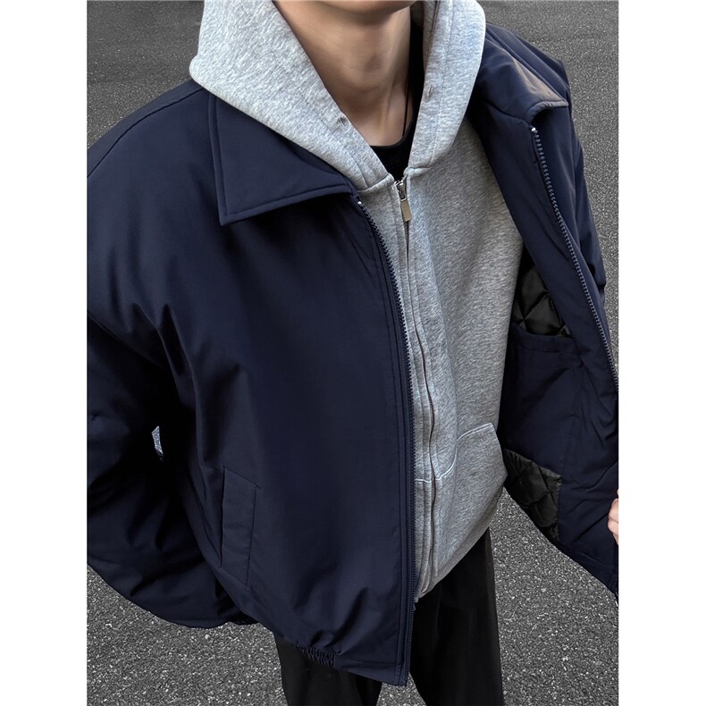 大货冬季飞行服夹克棉服加厚外套男装宽松翻领棉衣S374特批75,男装夹克,电商A233-1