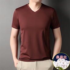 J5065男士2023年夏季新款简约百搭修身T恤短袖商务休闲体恤P48，男装T恤，电商B360