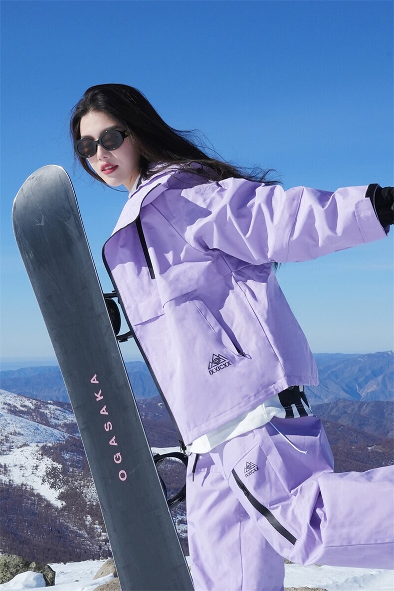24冬新防水滑雪服套装情侣款加厚保暖两件套中性风外套TZ029-P245,男装休闲套装,电商A001-1