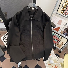 2025春雕花西部夹克高密刺绣热感面料外套浮雕休闲上衣W6509-P68，男装夹克，星座412-3