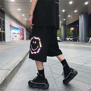 夏季男士短裤男宽松休闲五分裤子男港风直筒裤潮流运动裤DK86-P28图片