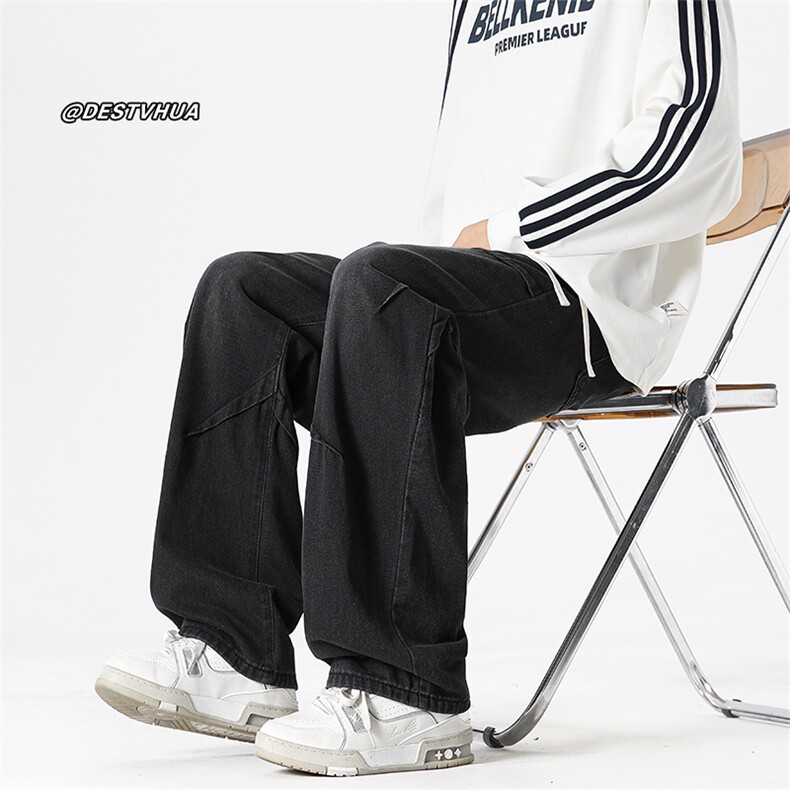 2025秋季新款现货松紧腰设计感牛仔裤M-5XL-NZ8568-特P40，男装牛仔裤，星座417-1（原电商B245）