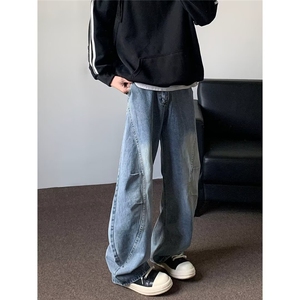 弯刀牛仔裤男士韩版潮流高街帅气百搭204冬季ins长裤RK2372-P47图片