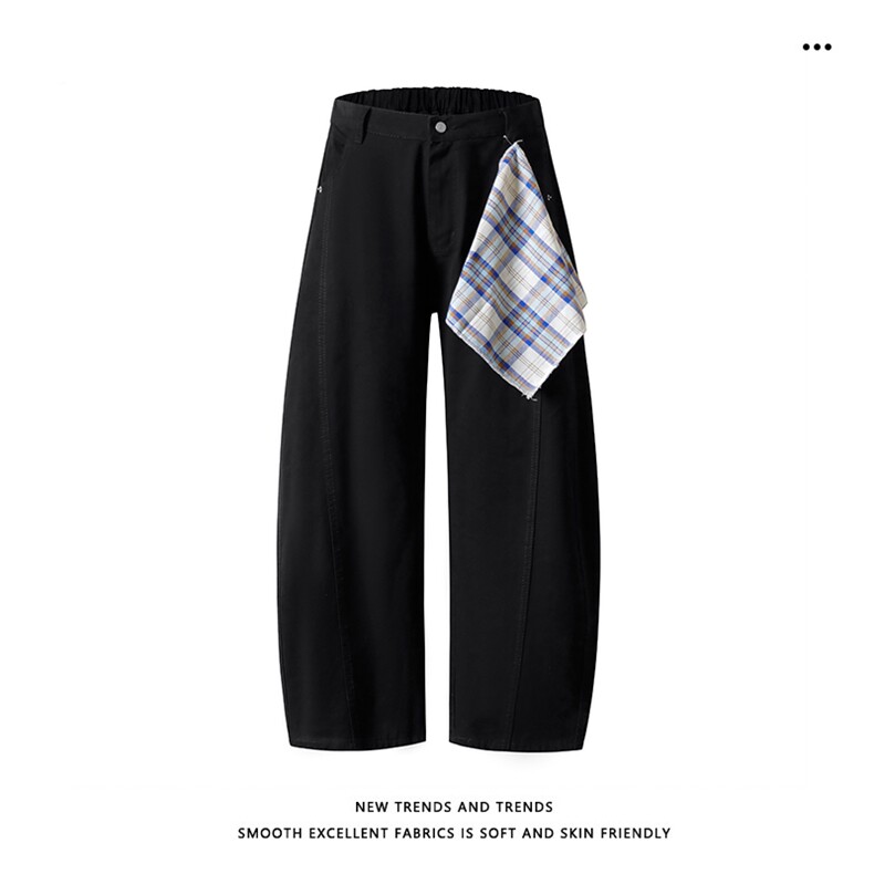 纯色百搭舒适时尚弯刀宽松休闲纯棉长裤K360特批3259.9,男装休闲裤,星座718-1