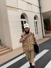 羽绒马甲女2022秋冬新款加厚保暖连帽马夹外穿坎肩，女装马甲，川哲